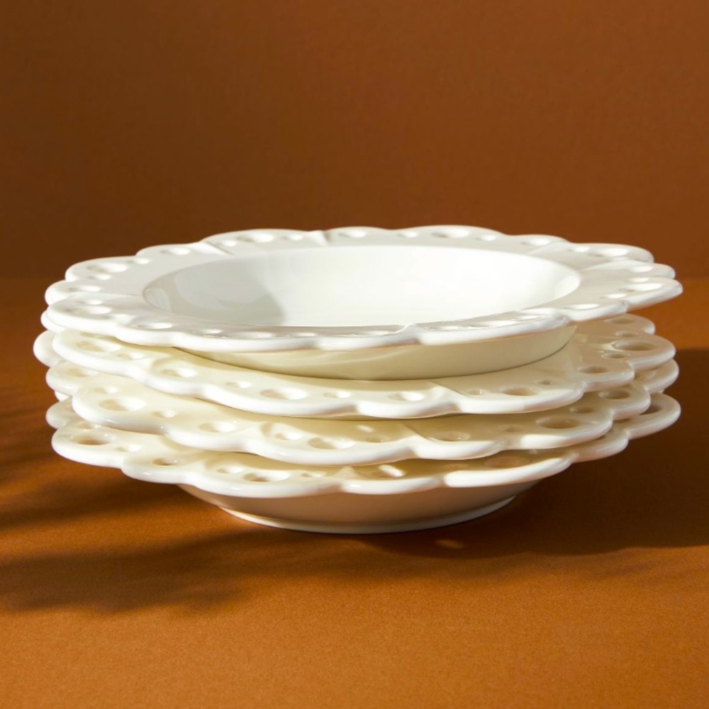 Easter Eyelet soup bowls set of 4